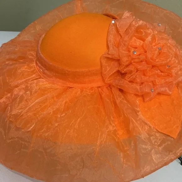 Beautiful Dress / Church Hat by Ellie Organza Church Hat Wedding Tea Party Derby Hats for Elegant  main image 4